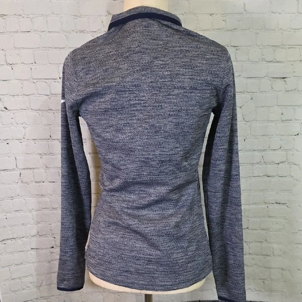 Nike Golf Pullover Women Small Navy Blue Good Dri-FIT Space Dye Quarter Zip Top‎